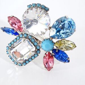 Joomi Lim Large Pretty Bijoux Ring Crystal Bead Cocktail Ring NWOT 188 Sz 7